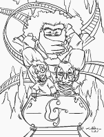 A coloring page of harry potter